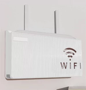 Naścienna Półka Na Router Wi-Fi Biała Ag986 - Półki do salonu - miniaturka - grafika 1
