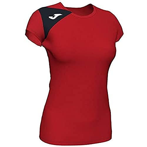 Joma Spike II damska koszulka, dziewczynka, czerwono-czarna, 2XS