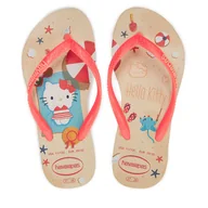 Buty dla dziewczynek - Japonki Havaianas 41457480570 Brązowy - miniaturka - grafika 1