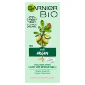 Kremy dla dzieci - Garnier Bio Rich Argan Face Body Hands Multi-Use Rescue Balm multifunkcyjny krem regenerujący do skóry twarzy ciała i dłoni 50ml - miniaturka - grafika 1