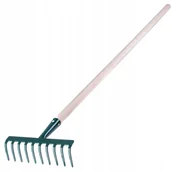 Grabie i motyki - Grabie Do Trawy Liści Drewniany Trzonek 10-Zębne - miniaturka - grafika 1