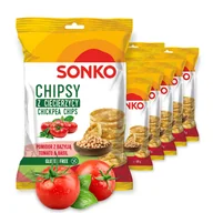 Chipsy - 20x SONKO Chipsy z ciecierzycy o smaku pomidora z bazylią 60 g - miniaturka - grafika 1
