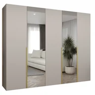 Szafy - Szafa uchylna z lustrem garderoba z cichym domykiem ubraniowa z półkami ALICANTE 2 250 głębokość 52 cm wysokość 202 cm - miniaturka - grafika 1