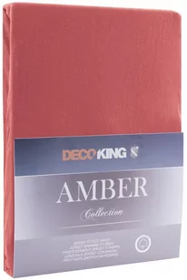 DecoKing Jersey/AMBER/OLDROSE/140-160x200+30 - Prześcieradła - miniaturka - grafika 1