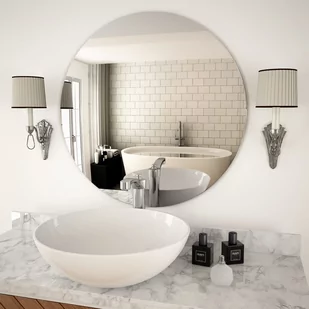 vidaXL Lustro ścienne, 70 cm, okrągłe, szklane - Lustra - miniaturka - grafika 1