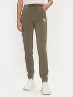 Dresy damskie - Guess Spodnie dresowe Elea V4YB02 KCDN0 Brązowy Regular Fit - miniaturka - grafika 1