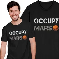 Koszulki męskie - Koszulka Męska z Nadrukiem Occupy Mars Gra Steam dla Gracza Kosmos SpaceX - miniaturka - grafika 1