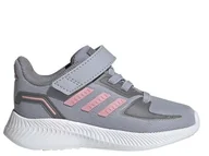 Buty dla dziewczynek - Buty dziecięce adidas FZ0095 RUNFALCON 2.0 I Szare - miniaturka - grafika 1