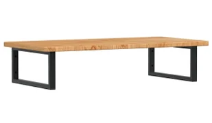 Półka jasnobrązowa czarne 100x50 uchwyty S4-B89 - Półki łazienkowe - miniaturka - grafika 1