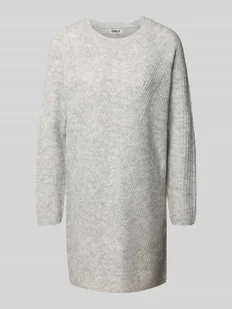 Sukienka z dzianiny o kroju relaxed fit o prążkowanej fakturze model ‘CAROL’ - Sukienki - miniaturka - grafika 1