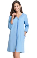 Szlafroki damskie - Luna bawełniany szlafrok damski niebieski 214, Kolor niebieski, Rozmiar 2XL, Luna - Intymna - miniaturka - grafika 1