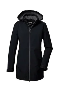 killtec Damska kurtka softshellowa Parka/Softshell z odpinanym kapturem KOW 95 WMN SFTSHLL PRK, czarna, 44, 41803-000 - Kurtki damskie - miniaturka - grafika 1