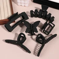 Ozdoby do włosów - TEMU 6 Sztuk Matowych Klipsów Do Włosów Z Kwiatami I Motylami Klipsy Sharkowe Matowe Klipsy Do Włosów Słodkie I Urocze Klipsy Do Włosów Dla Kobiet Z - miniaturka - grafika 1