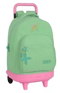 Plecaki - Safta MUNICH PISTACHO duży plecak na kółkach, kompaktowy, zdejmowany, idealny dla dzieci w różnym wieku, wygodny i wszechstronny, jakość i wytrzymałość, 33 x 22 x 45 cm, kolor, Pistacjowy zielony, - miniaturka - grafika 1