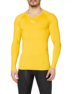 Koszulki męskie - PUMA Herren Liga Baselayer Tee Ls Shirt, Cyber Yellow, 52/54 - grafika 1