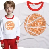 Piżamy dla dziewczynek - Piżama dziecięca Koszykówka Basketball Piłka Do Kosza Napisy 98/104 - VoloDonum - miniaturka - grafika 1