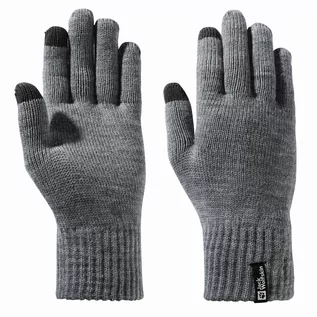 Rękawiczki - Rękawice Jack Wolfskin RIB GLOVE grey heather - M - grafika 1