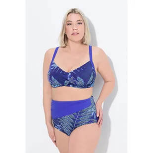 Damskie Bikini wzór paproci miękkie miseczki drapowany fason - Bielizna sportowa damska - miniaturka - grafika 1