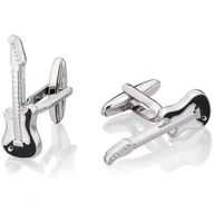 Spinki do mankietów i krawatów - Spinki do mankietów SD-1520 Czarne Gitary - miniaturka - grafika 1