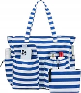 Torebki damskie - Torba Plażowa Damska Wodoodporna Duża Z Kieszeniami Suwakiem Torba Na Plażę - miniaturka - grafika 1