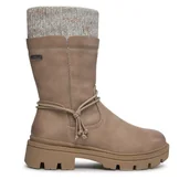 Botki damskie - Botki Jana 8-26472-41 Beżowy - miniaturka - grafika 1