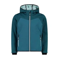 Kurtki i płaszcze dla chłopców - CMP - Kurtka dziewczęca z kapturem na stałe, ze sprzężonym kapturem, Teal, 128 - miniaturka - grafika 1