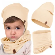 Czapki dla dzieci - Czapka Dziecięca Wiosenna Jesienna Komin Komplet Bawełna Dla Dzieci 48-56 - miniaturka - grafika 1