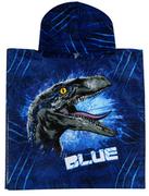 Okrycia kąpielowe dla dzieci - Ponczo ręcznik JURASSIC WORLD BLUE dla dzieci 50 x100 kaptur - miniaturka - grafika 1