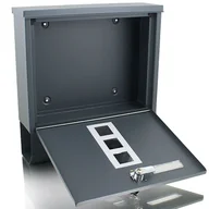 Skrzynki na listy - Skrzynka Smart pocztowa na listy z gazetnikiem Grafitowa + tuba - miniaturka - grafika 1