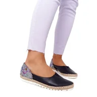 Mokasyny damskie - Skórzane Baleriny Maciejka 05056-01 Czarne wielokolorowe - miniaturka - grafika 1