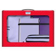 Plecaki szkolne i tornistry - Dohe - Pakiet Materiały szkolne - Ergonomiczny plecak 17 litrów, segregator A4 z 100 arkuszami i potrójnym futerałem na ramię - Materiał szkolny - Fioletowy - DUO - miniaturka - grafika 1