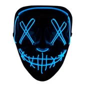 Dodatki do strojów karnawałowych - Maska LED świecąca niebieska - miniaturka - grafika 1