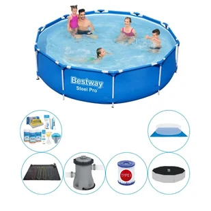Pakiet komfortowy do basenu - Bestway Steel Pro 305x76 cm okrągły - Baseny ogrodowe - miniaturka - grafika 1
