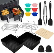 Akcesoria i części AGD - Wkładki Stojaki Papier Do Frytkownicy Beztłuszczowej Air Fryer Ninja Dual - miniaturka - grafika 1