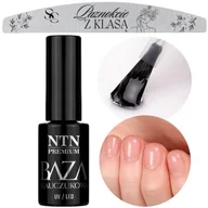 Lakiery hybrydowe - Ntn Premium Baza kauczukowa lakier hybrydowy do paznokci bezbarwna Pilnik - miniaturka - grafika 1