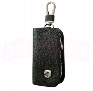 SKÓRZANE ETUI na klucze VOLVO logo KLUCZYK samochodowy ELEGANCKI brelok - Etui na klucze - miniaturka - grafika 1