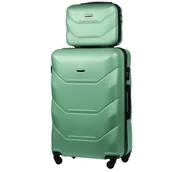 Walizki - Zestaw Walizka Duża + Kuferek z ABS-u (XL+BC) Miętowy - miniaturka - grafika 1