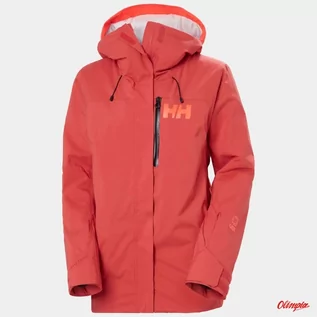 Kurtki narciarskie - Damska kurtka narciarska Helly Hansen Powshot Ski Jacket - red - grafika 1