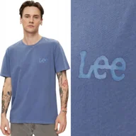 Koszulki męskie - Lee WOBBLY TEE Surf Blue NIEBIESKI T-SHIRT BAWEŁNIANA KOSZULKA REGULAR XXL - miniaturka - grafika 1