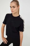 Koszulki sportowe damskie - Guess t-shirt bawełniany kolor czarny - miniaturka - grafika 1