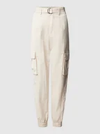 Spodnie damskie - Spodnie o kroju regular fit z kieszeniami cargo model ‘KORI’ - miniaturka - grafika 1