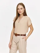 Bluzki damskie - Beżowy top w stylu casual - miniaturka - grafika 1