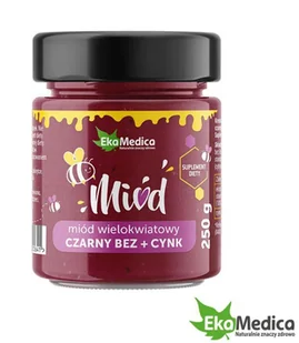 EKAMEDICA Ekamedica Miód Czarny Bez i Cynk 250 g EM0641 - Miód - miniaturka - grafika 2