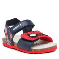 Sandały damskie - Sandały Geox - B S.Chalki B. C B152QC 00058 C4075 M Dk Navy/Red - miniaturka - grafika 1