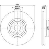 Tarcze hamulcowe - Tarcza hamulcowa HELLA 8DD 355 132-481 - miniaturka - grafika 1