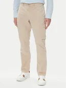 Spodnie męskie - Tommy Hilfiger Spodnie materiałowe Denton MW0MW39695 Beżowy Straight Fit - miniaturka - grafika 1