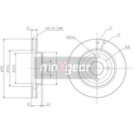 Tarcze hamulcowe - MAXGEAR Tarcza hamulcowa 19-0972 - miniaturka - grafika 1