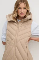 Kamizelki damskie - Tommy Hilfiger bezrękawnik puchowy damski kolor beżowy zimowy WW0WW42624 - miniaturka - grafika 1