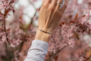 Bransoletka dla Skorpiona - Agat Jaspis Obsydian Malachit - Bransoletki - miniaturka - grafika 1