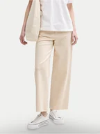 Spodnie damskie - Tom Tailor Denim Jeansy 1045652 Beżowy Wide Leg - miniaturka - grafika 1